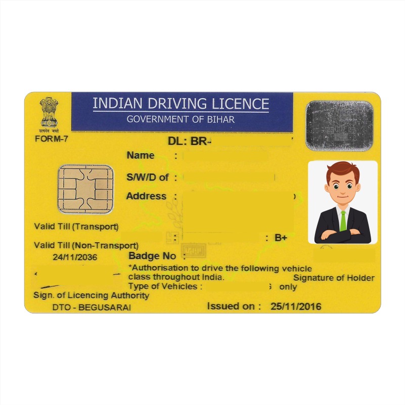Driving Licence PVC Card